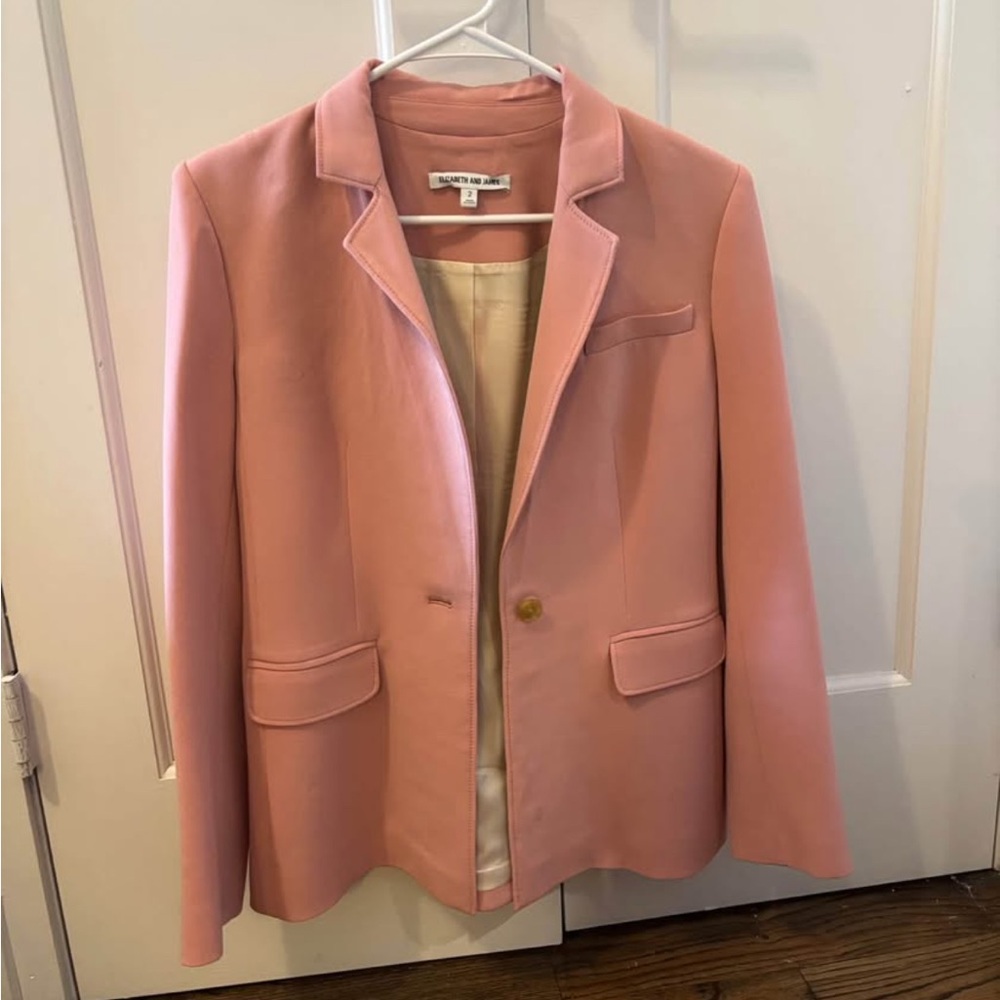 Elizabeth and James Dusty Pink Single-Button Blazer